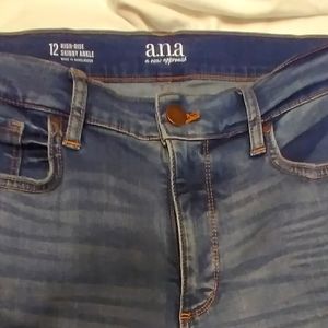 a.n.a. high rise skinny ankle jeans